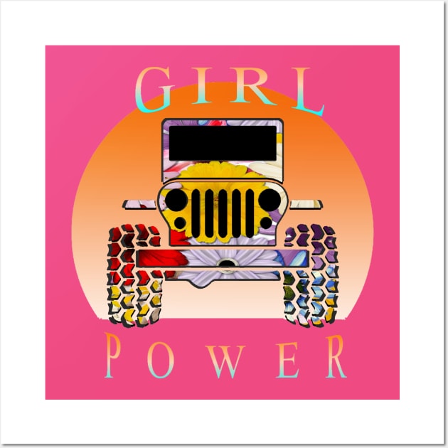 Jeep Girl  Power Wall Art by VersatileCreations2019